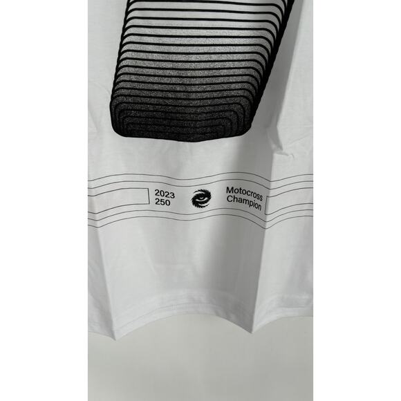 Hunta Racing MX23 Champ Tee Shirt Mens Medium Motorcross Champion White Red New - Picture 3 of 8